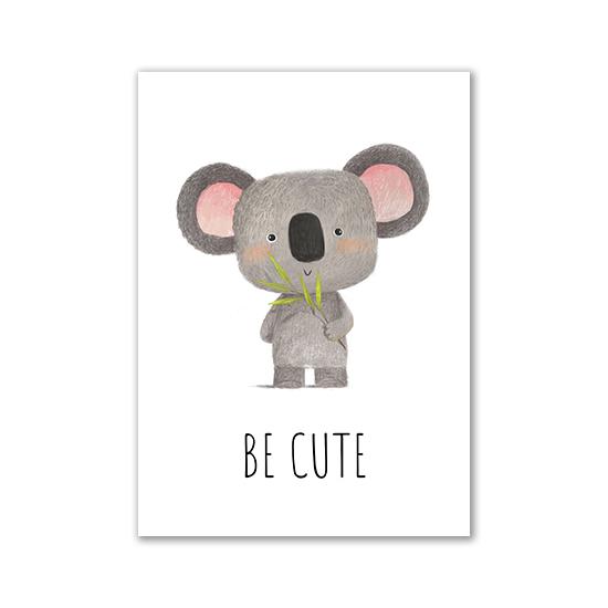 

Холст Плакат с животным принтом Кролик Ленивец Детская комната Детская комната Настенное украшение Детская Настенный художественный декор Картина Домашний декор 21cm×30cm NoFrame