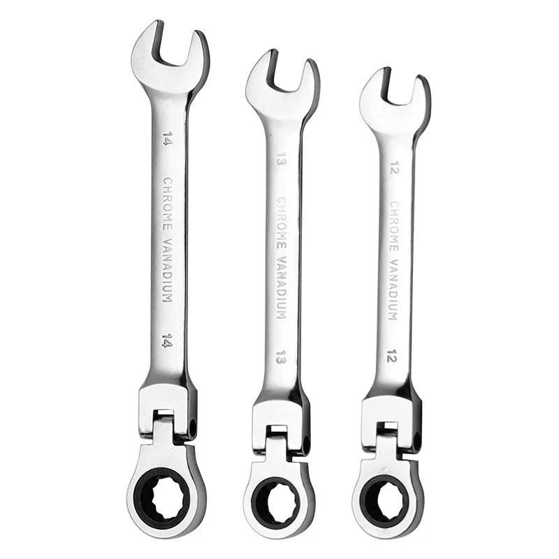 6-32mm Universal Wrench Automatic Fast And Labor-Saving Dual-Use Open-Ended 72-Tooth Ratchet Wrench Movable Head Open Wrench