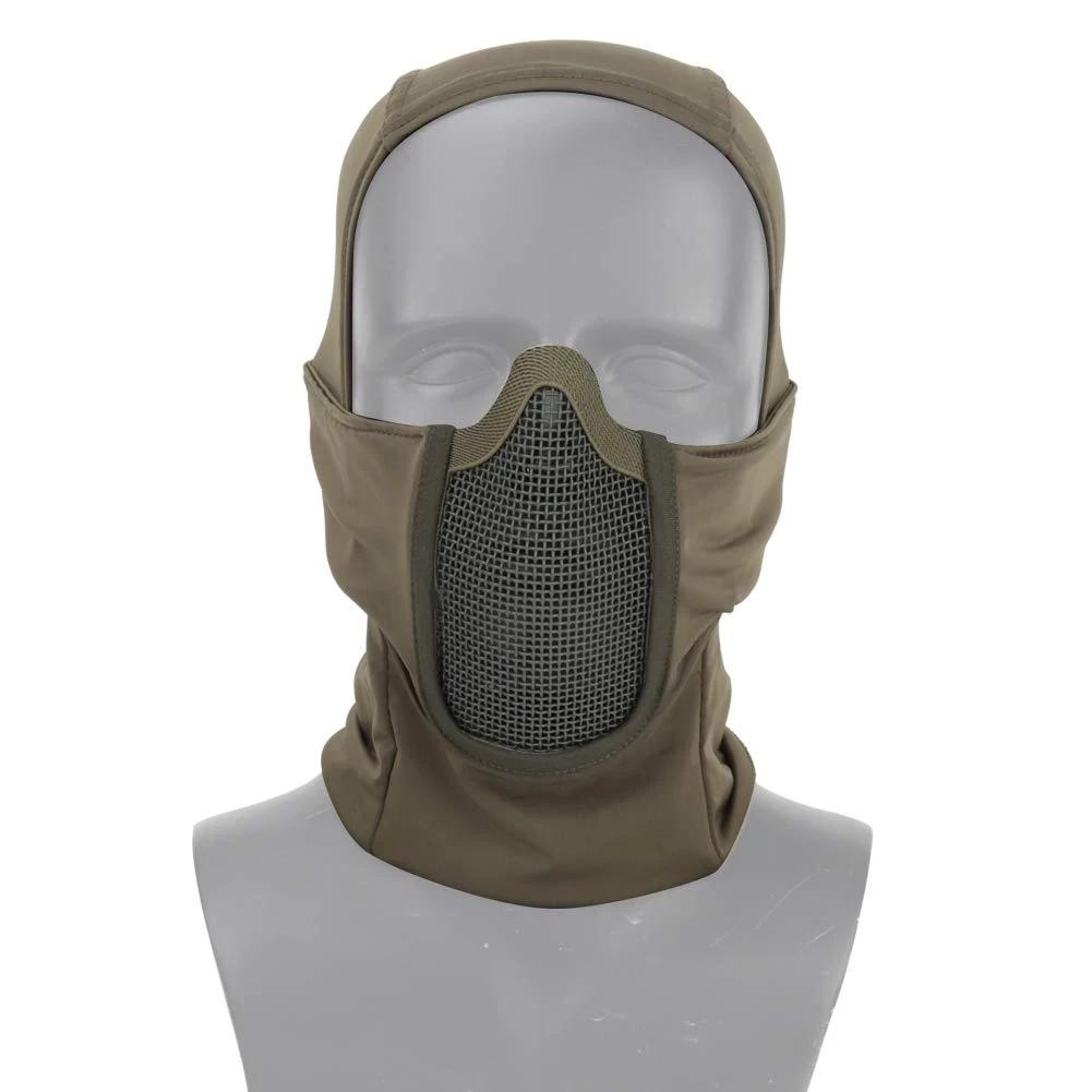 Taktik Tam Yüz Maskesi Balaclava Kap Motosiklet Ordu Airsoft Paintball Başlık Metal Örgü Avcılık Koruyucu Maske