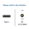 USB C to DC5.5mmX2.1mm Power Cord USB Type C Input to DC12V Out Charging Durable