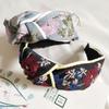 Bohemian Embroidered Headband Ethnic Floral Wide Band For Women Elegant Hair Accessory With Simple Design