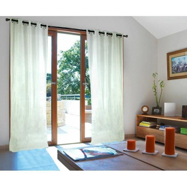 White Metallic Mottled Effect Eyelet Curtain 140x250