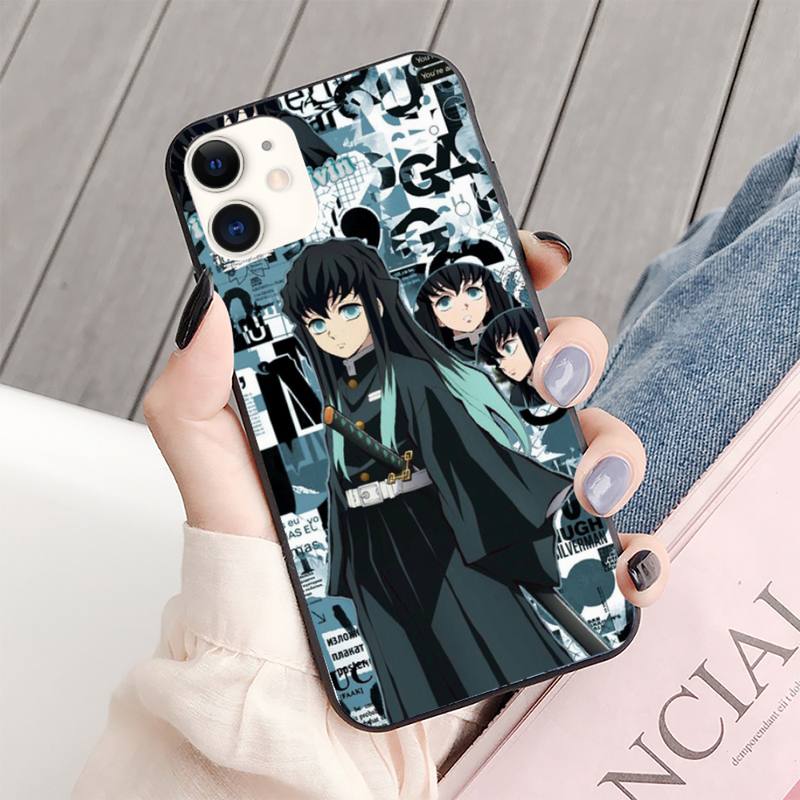 Muichiro Tokito Kimetsu No Yaiba Phone Case for Iphone 13 11 12 13 Mini Pro XS MAX 8 7 6 6S Plus X 5S SE 2020 XR Cover