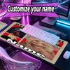 Custom Name Personalized Billie Eilish Pattern Mousepad, Laptop PC Desk Mat, Decorative Desk Mat for Home Keyboard Pad Gift