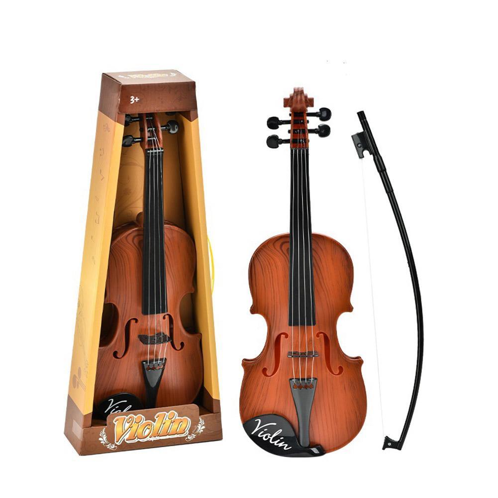 String Simulated Violin Toys Adjustable String Simulation Musical Instrument for Kids Birthday Party Gifts Beginner Violin W2S6