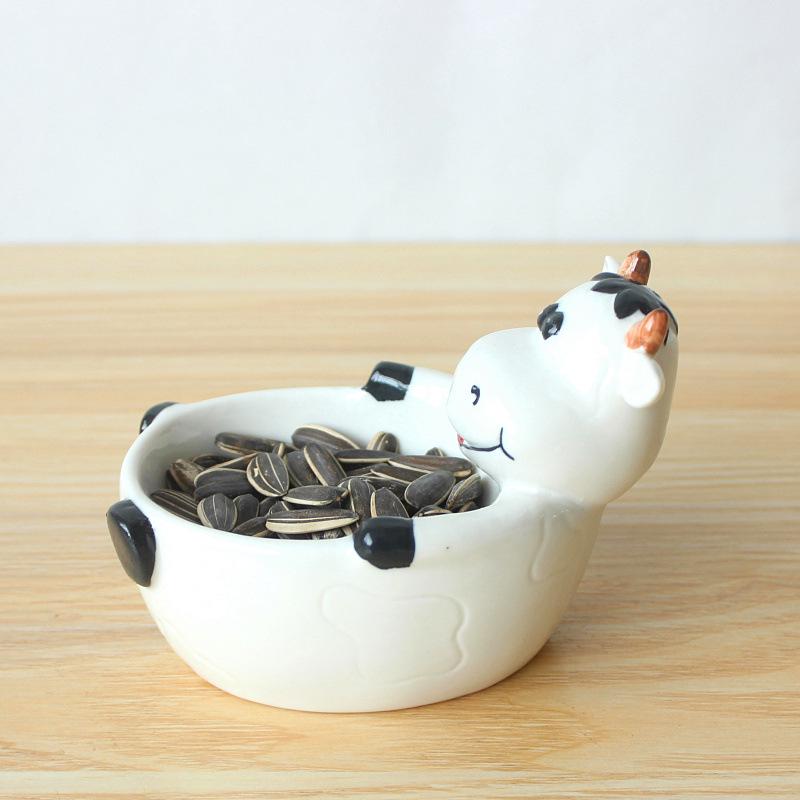 Personalized Children's Ceramic Snack Bowl - Cartoon Design, Baby Tableware 3899