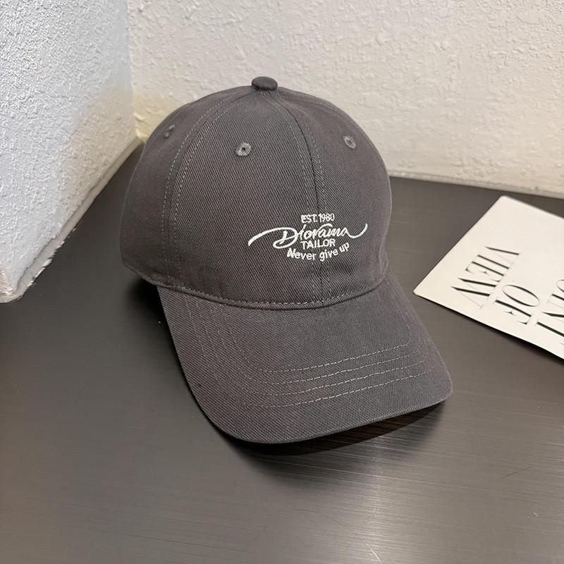 Embroidered Letter Baseball Cap Female Wide Brim Breathable Fabric Daily Use