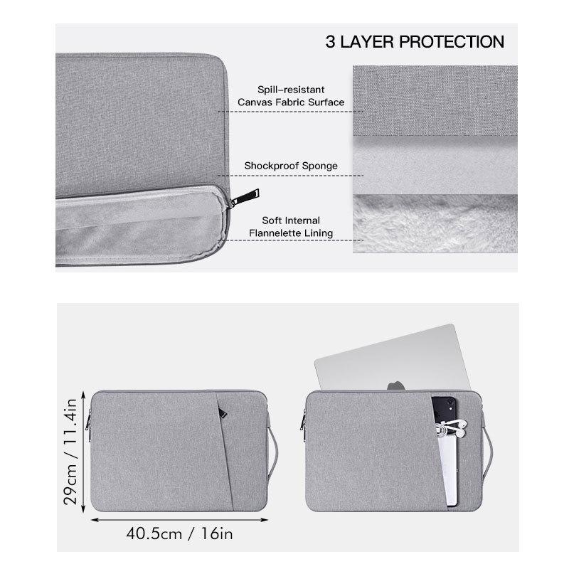 16/14 Zoll Stoßfeste & Wasserdichte Laptoptasche mit Futter - Tragbar & Langlebig für Frauen