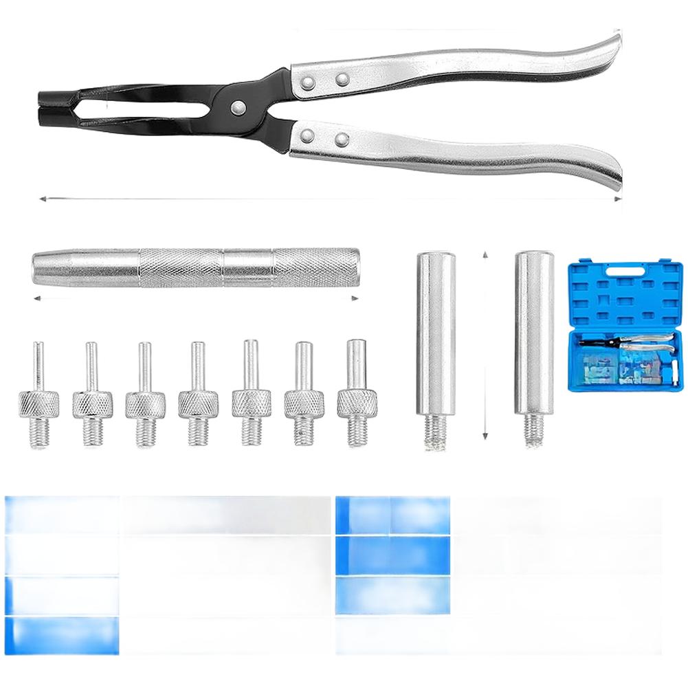 For Car Valve Seal Removal Installation Tool Kit 11PCS with 7 Sizes Adapters Material and Portable Storage Case