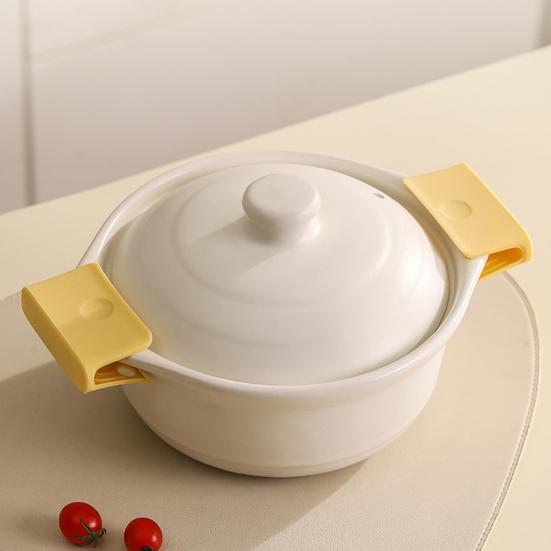 Silicone Pot Earmuffs Heat-Resistant Pot Handle Covers Food-Grade Anti-Scald Portable Foldable Grip for Woks And Pots Safe Kitchen Accessory