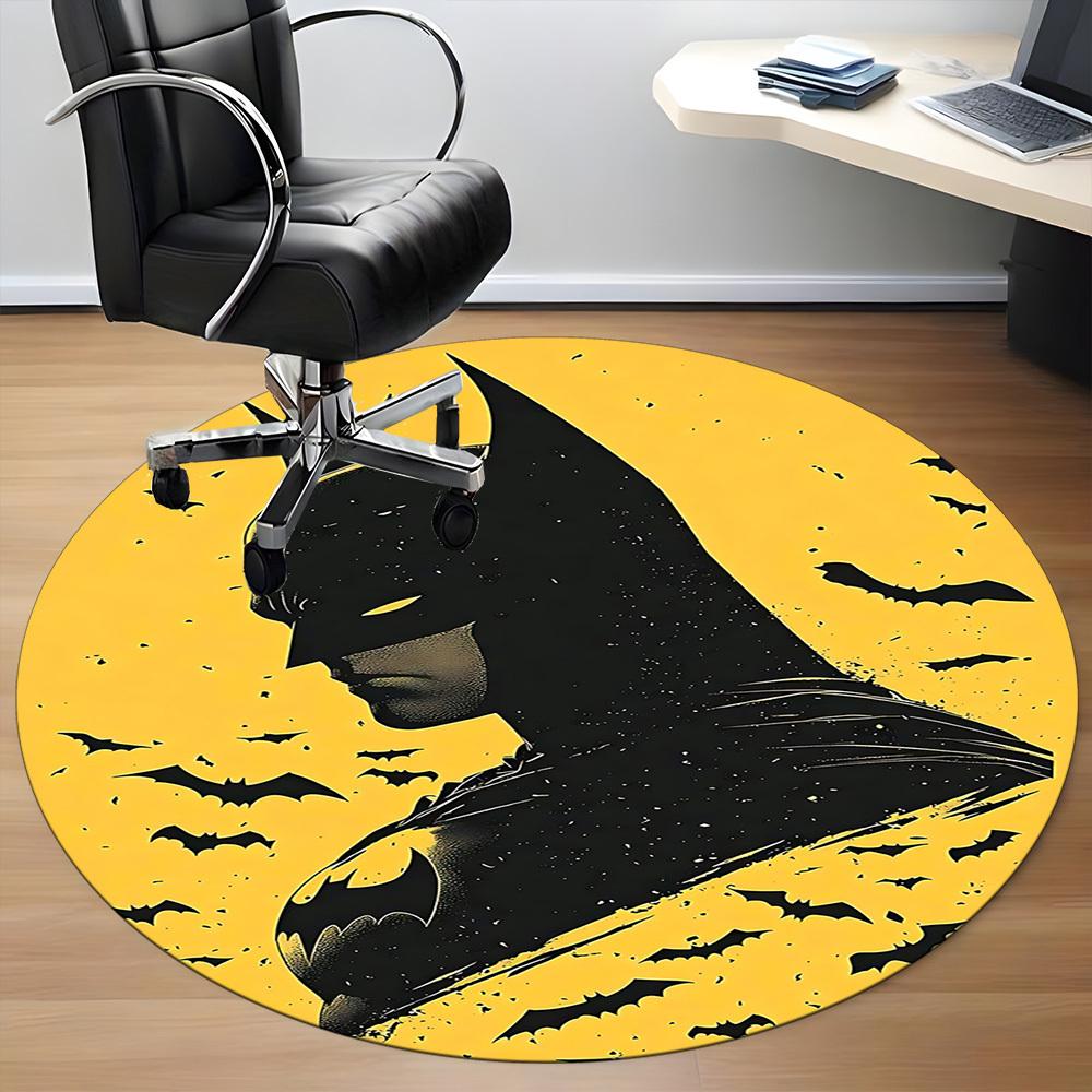 1pc Batman Office Round Area Rug, Under Office Chairs Bedroom Living Room Home Decor, Room Deco, Available In Various Sizes