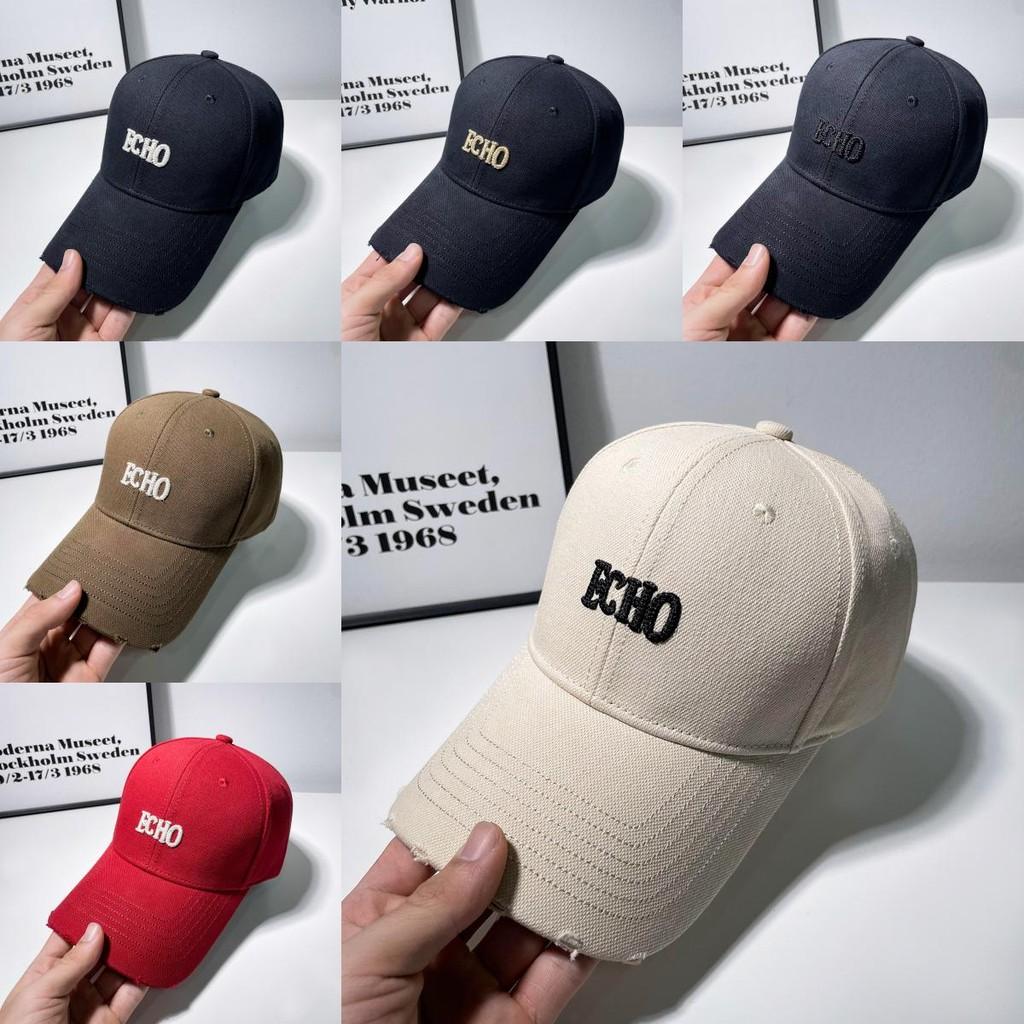 Letter Echo Embroidery Baseball Cap Adjustable Breathable Sun Hat Protection