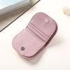 Zipper Short Wallet Mini PU Leather Card Holder Fashion Coin Purse  Outdoor