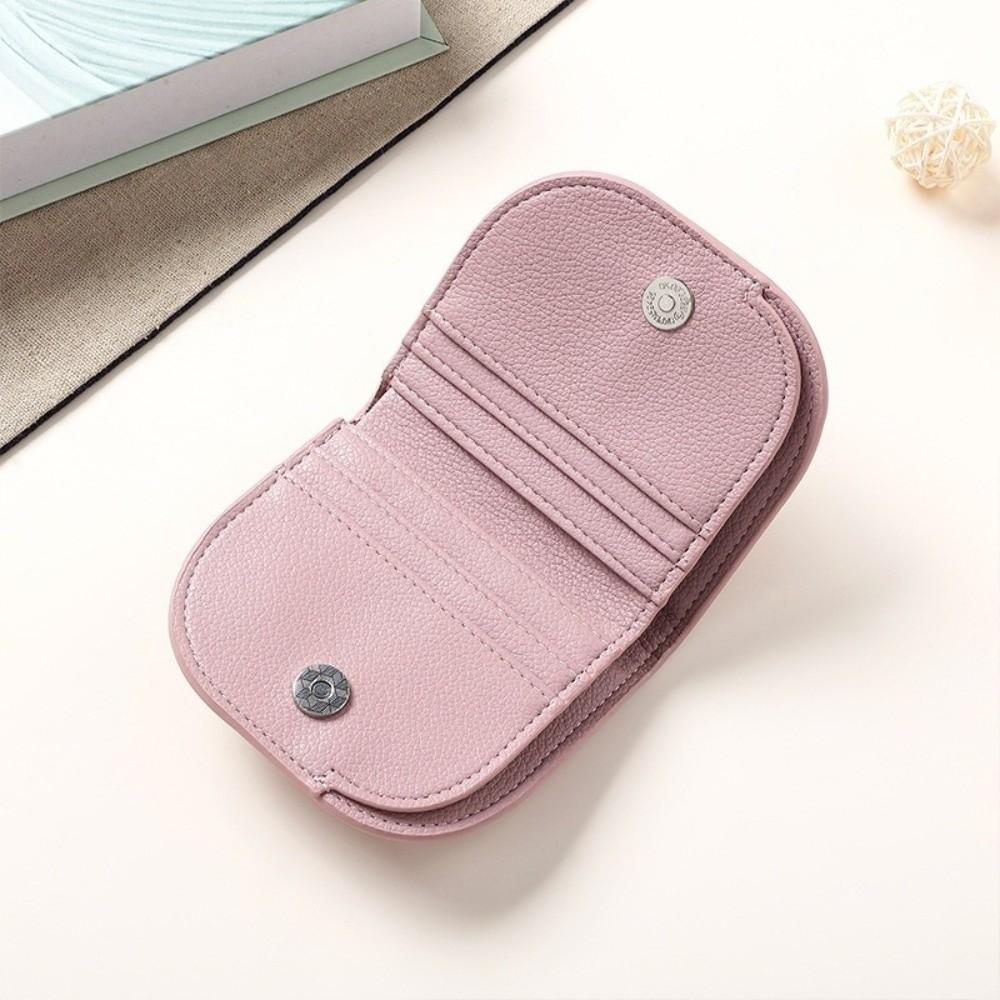 Zipper Short Wallet Mini PU Leather Card Holder Fashion Coin Purse  Outdoor