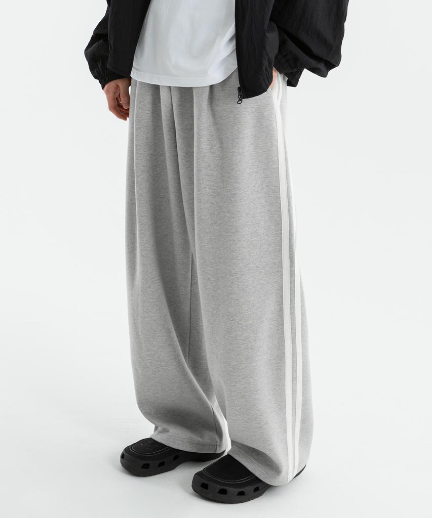 BRENSON Line Track One-Pleat Wide Sweatpants ( 4 Colors )