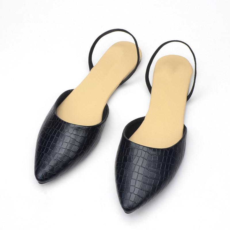 Spring and Summer Footwear Plus Size Casual Pointed Sandals Soft Bottom Flat Shoes Women's Shoes