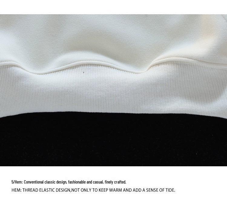 Damen Vintage Bestickter Hoodie: Herbst/Winter, Übergröße, Dick, Locker geschnitten, Trendiges Paarsweatshirt