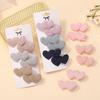 6Pcs/Set Mini Hair Clips for Girls Elegant Heart Designs Cute Headwear Lovely Kids Hair Accessories Outdoor Wear