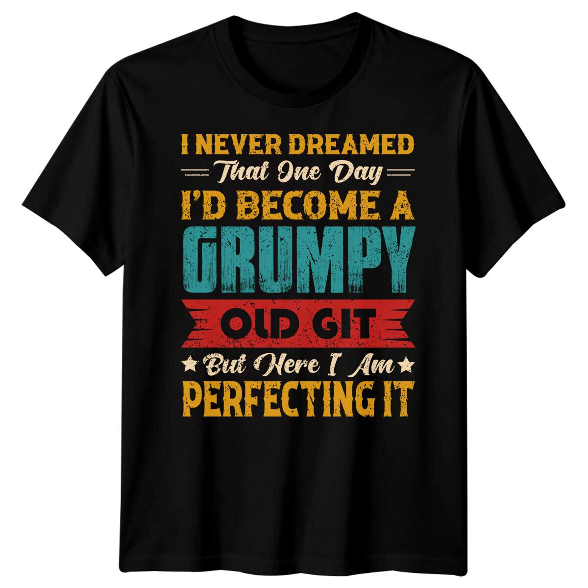 Мужская футболка с надписью  Ворчливый старый хрыч  Funny Fathers Day Tee Лучший папа на свете Папа Лайф #FD L