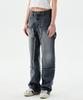 Leoninghai Washed Denim Carpenter Pants [Gray]