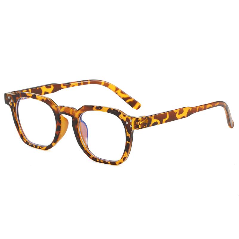 Simple Square Plastic Flat Light Glasses for Men and Women Fashion Trend Anti Blue Light Reading Eyewear