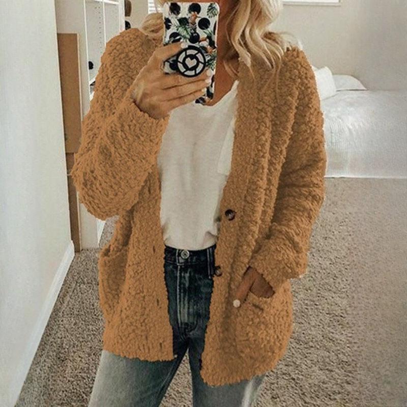 

Autumn/Winter Women s Fashion Casual Knit Cardigan Oversized Top XXXXXL верблюд
