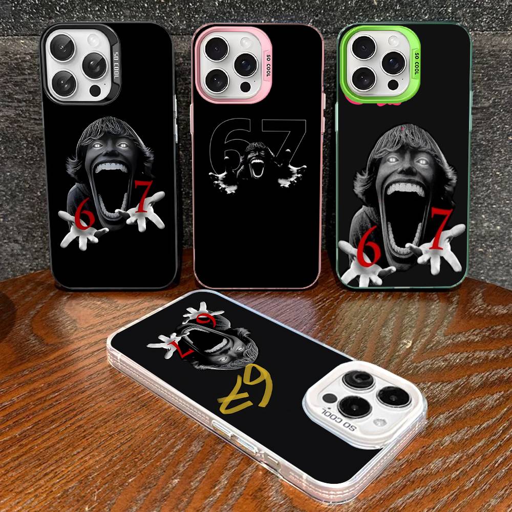 67 Six Seven Phone Cases For IPhone 17 16 15 14 13 12 11 Plus Pro Max Pro Color Matte Cover