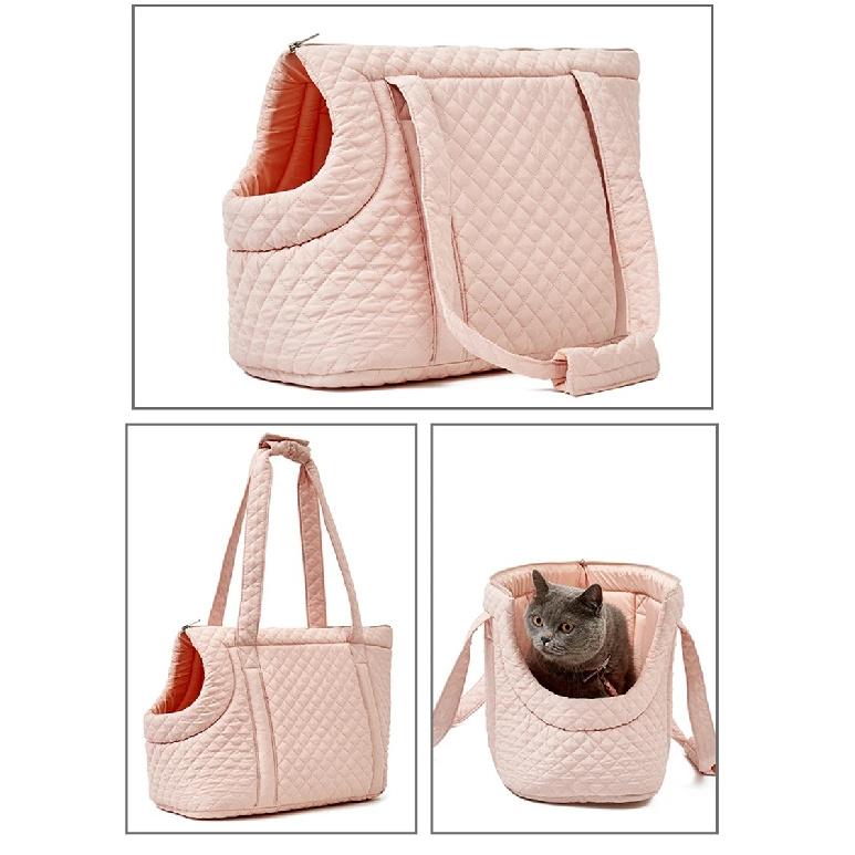 Korean Pet Handbag Shoulder Bag for Cats Autumn Winter Quilted Cotton Puppy Cat Dog Carrier Garfield Kedi Masoctas Portable Bags
