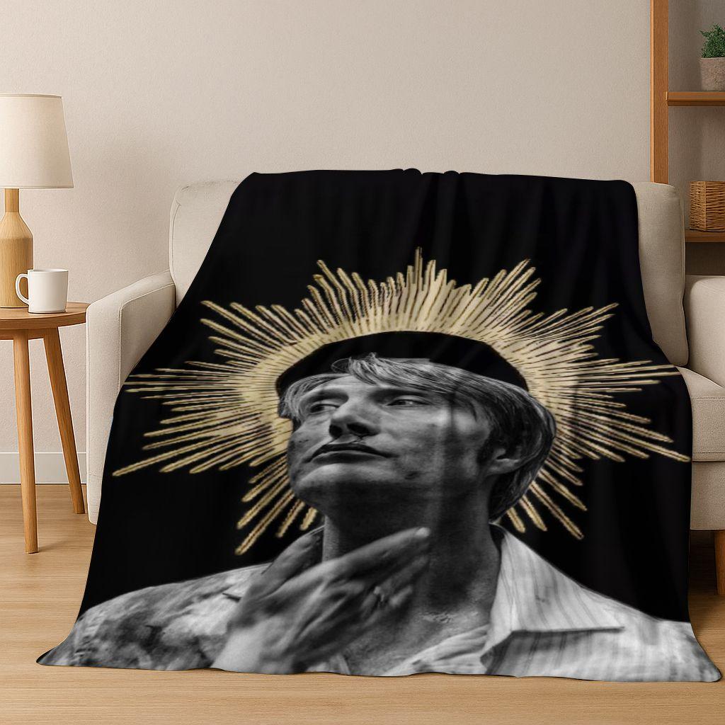 26 stiliaus Mads Mikkelsen Seksualus vyras Meno flanelės pledas, Jaukus minkštas pledas namams, miegamajam, lovai, sofai, iškylai, dangalas, dovana vaikams