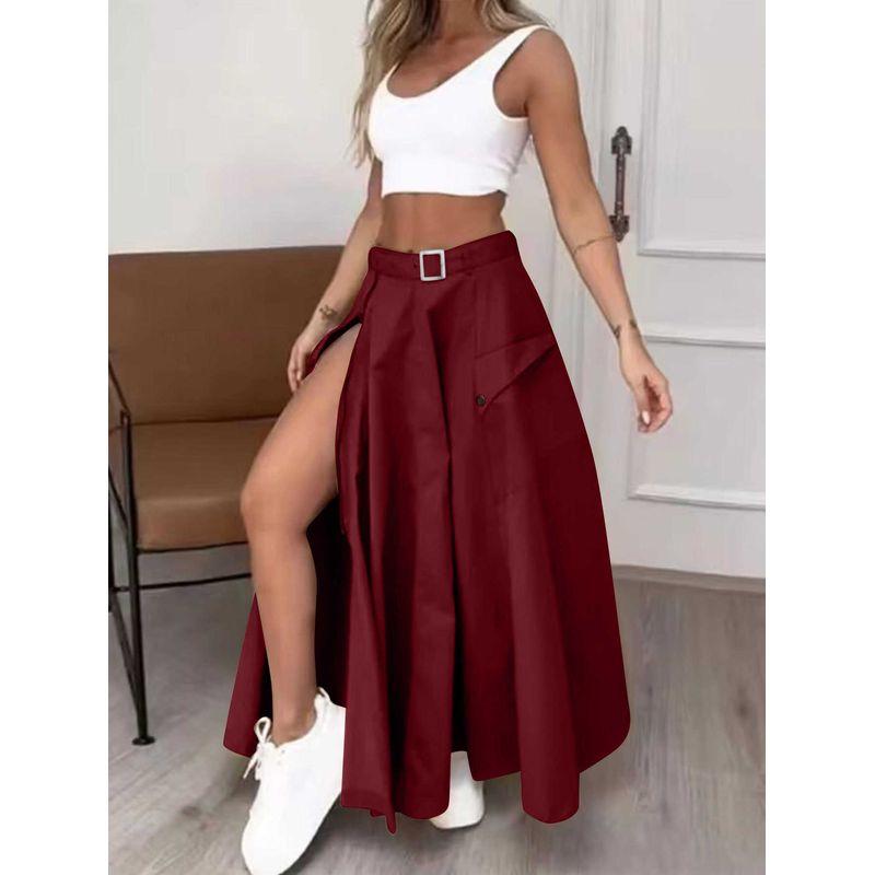 Slim Long Skirt Women Dress Export Fashion Casual Skirt Special Split Long Skirt Summer