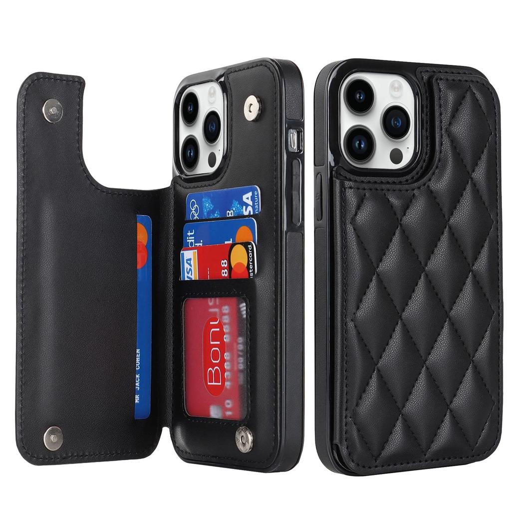 Fashion Magnetic Card Holder Flip Wallet Leather Case for iPhone 15 14 13 12 11 Pro Max 8 7Plus for Samsung S23 S22 S21 Ultra Plus A53 A14 A13 A12 A54