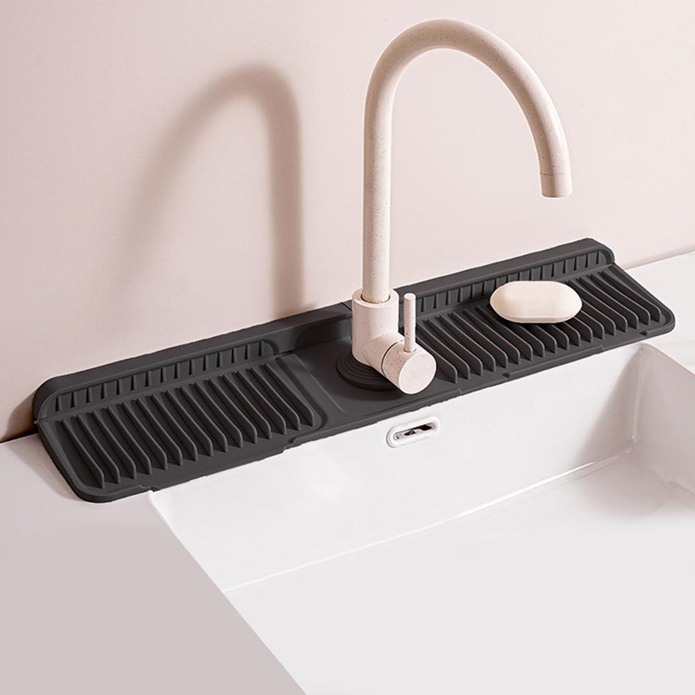 Silicone Faucet Handle Drip Catcher Tray Dish Soap Sponge Holder for Kitchen Sink Accessories Gadgets