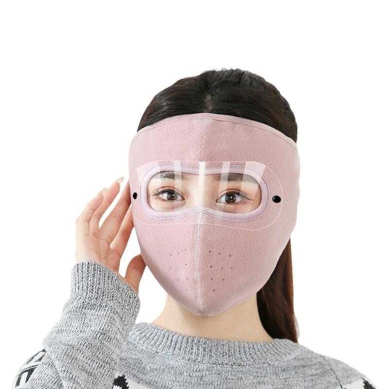 Detachable goggles full-face warm mask winter thickened neck protection cold-resistant balaclava mask fitness and body building