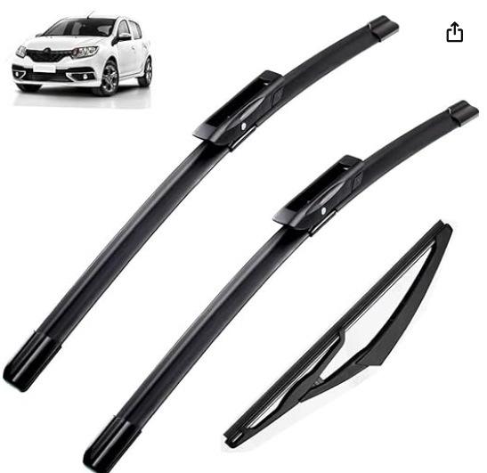 

Для Renault Sandero 2015-2019 Передні та задні склоочисники 22 + 19 + 11 щітки склоочисника For Renault Sandero 2019-2015 22 + 19 + 11