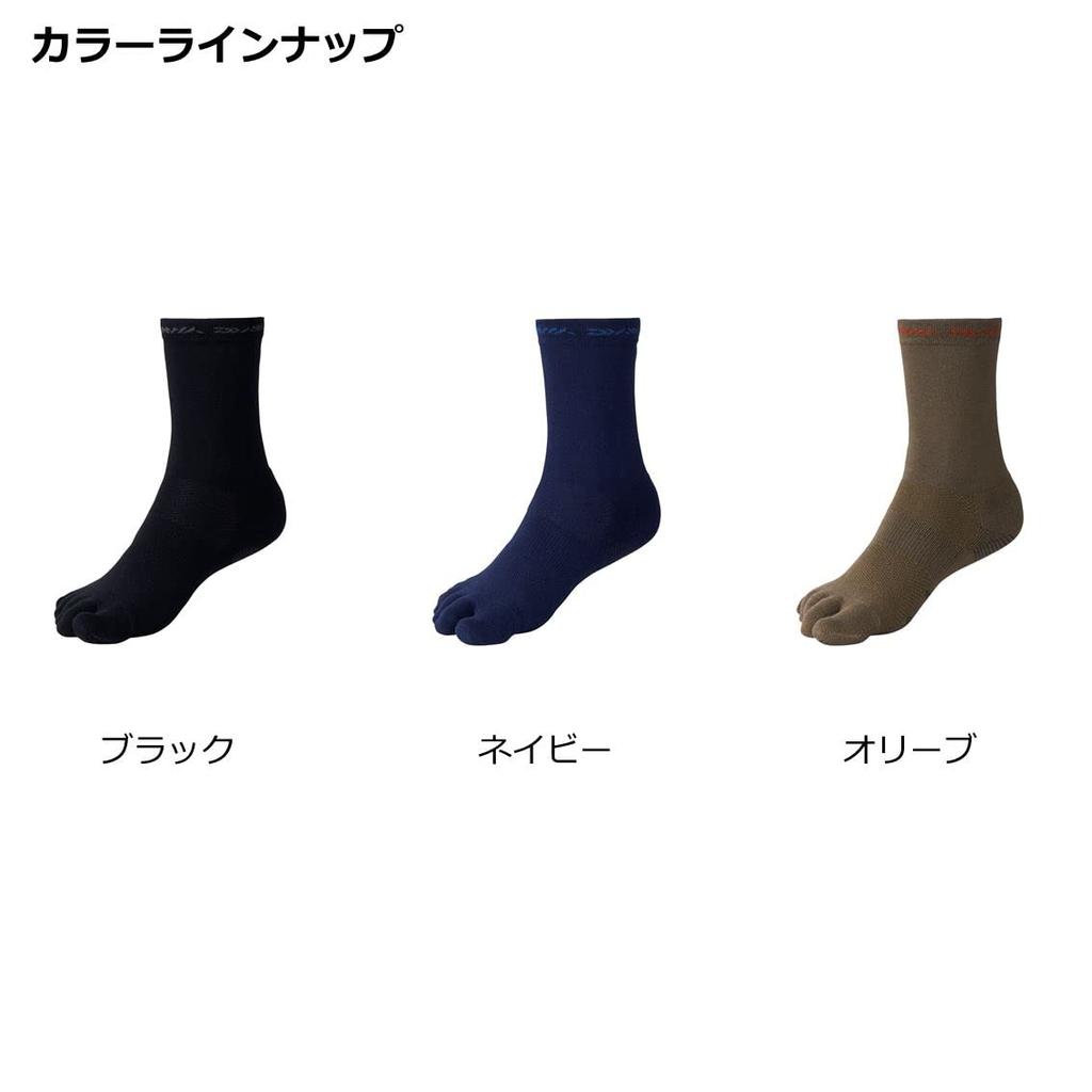 Angel-Griffsocken 5 Finger Oliv Gratis [Daiwa] DS-4023F