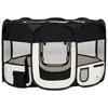 Vidaxl Foldable Dog Crate, With Bag, Black, 125X125X61 Cm