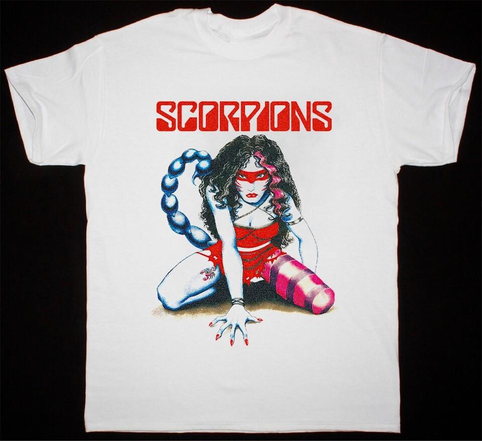 NEW Scorpions Girl Gift For Fan Band Scorpions White  All Size Shirt