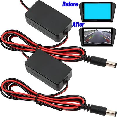 12V Anti-interference DC Power Relay Capacitor Filter Connector Auto Car Camera Filter for Car Parking Reverse Rear View Camera