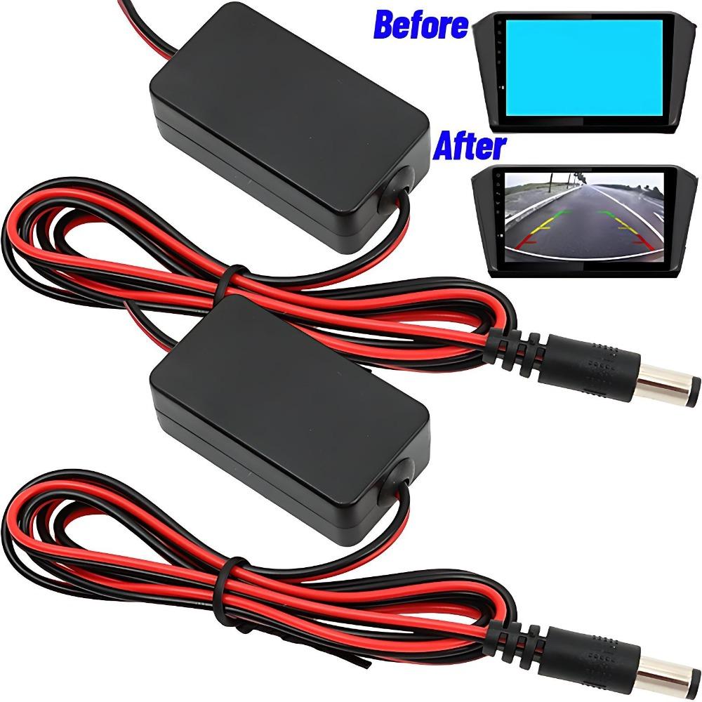 12V Anti-interference DC Power Relay Capacitor Filter Connector Auto Car Camera Filter for Car Parking Reverse Rear View Camera