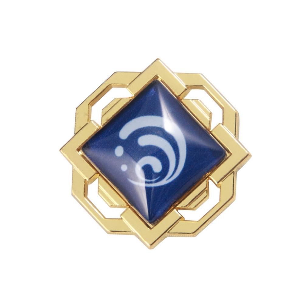 Game Genshin Impact Metal Brooch Pins Primogem Xiao Mask Vision 7 Element God's Eye Weapons Luminous Badge Cosplay Prop Jewelry