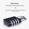 In-Stock Black Zinc Alloy Digital Combination Padlock: Sturdy, Anti-Theft, Safe for Gym and Luggage.