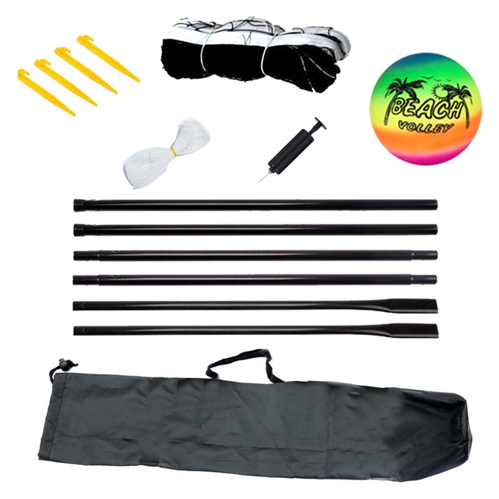 

Сетка для пляжного волейбола, футбольная сетка, сетка для бадминтона с подставкой, сумка для переноски на заднем дворе, на открытом воздухе beach volleyball net set