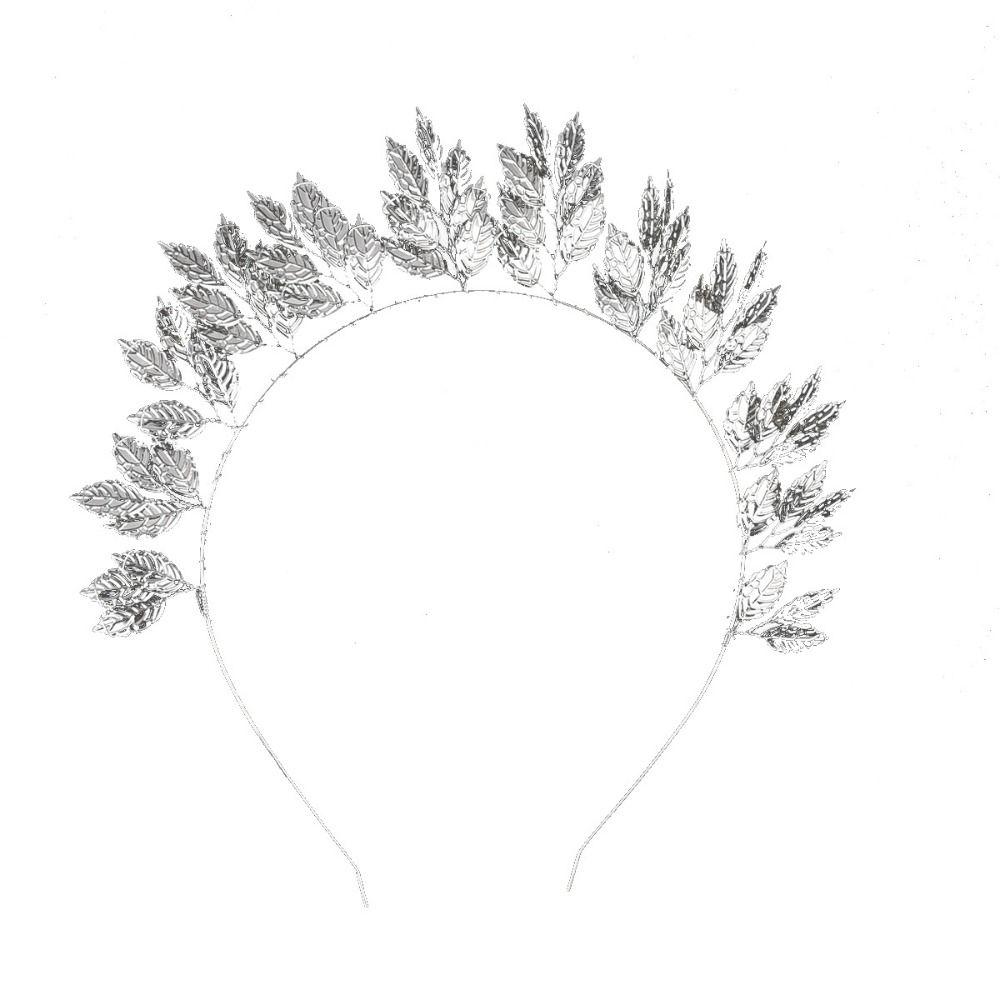 Women Retro Tiaras Hair Accessories Hair Hoop Gold Leaf Head bands