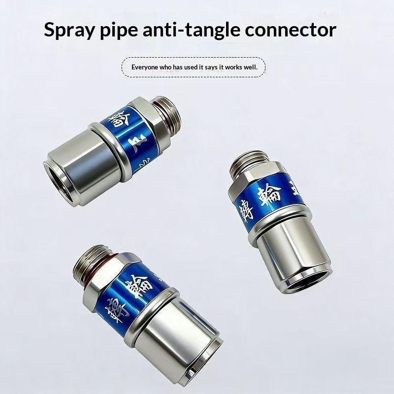 360 Degree Rotatable Antitwist Stainless Steel Water Hose Fitting For Agricultural Spray Nozzle Car Motorcycle Wash