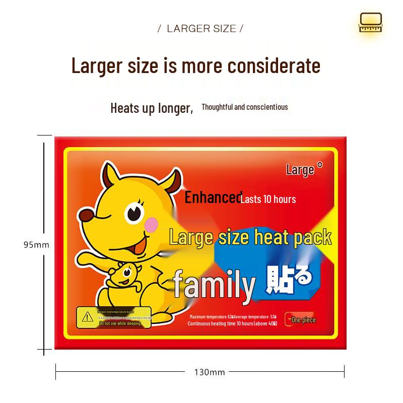 Large Enhanced Self-Heating Body Warmers