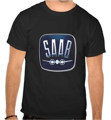 SAAB CAR Logo Čierne TRIČKO -1100-