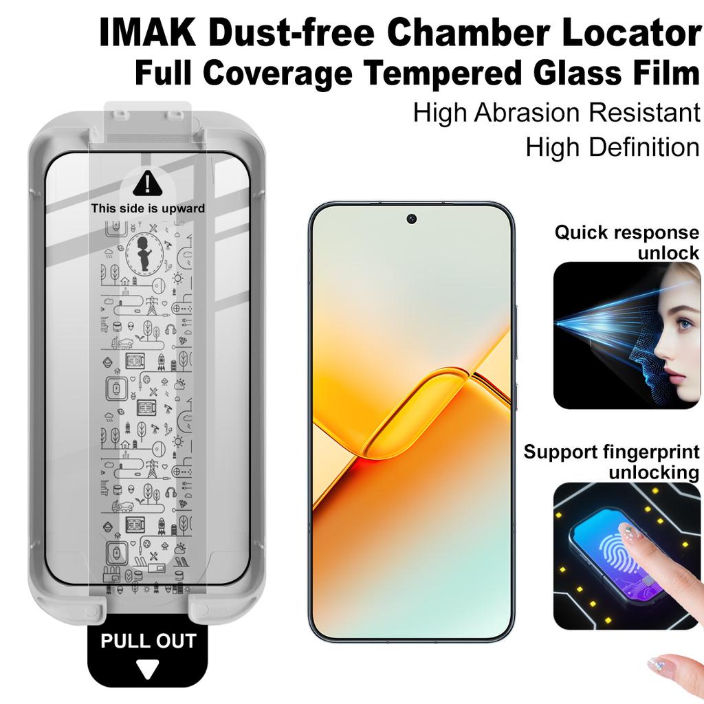 For Honor Power 2 5G Glass IMAK Dust-free Cabin Full-screen Tempered Glass Film Supports Fingerprint Unlock