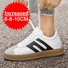 New Fashion Height Increasing Shoes for Men 8cm Invisible Elevator Sneakers White Men Brand Elevator Shoes Heightening Sneakers