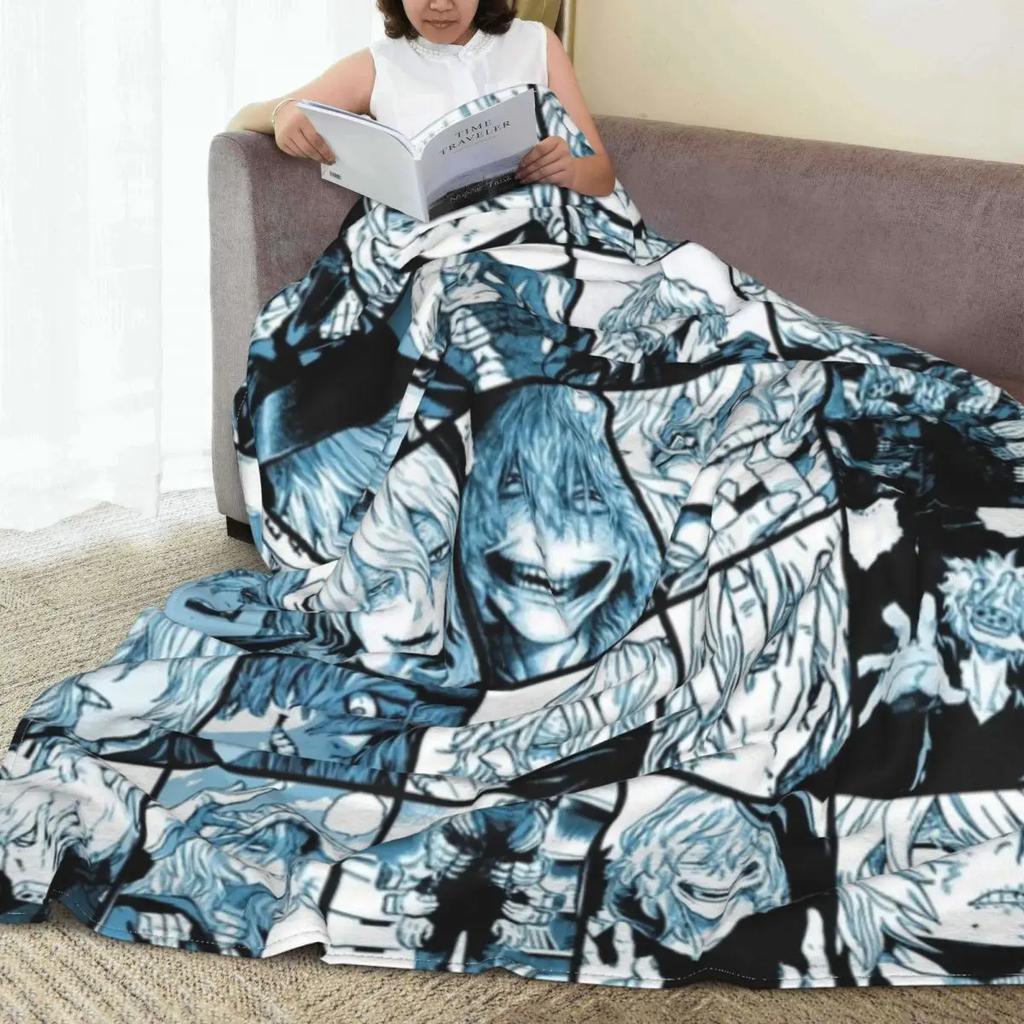 Shigaraki Collage Weiche Warme Koralle Fleece Flanell Decken Für Betten Karierte Decken und Überwürfe Sofadecke Tagesdecke Grinch Decke