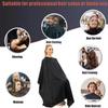 Soft Fabric Black Hair Cutting Cape Waterproof Adjustable Barber Cape for Professional Salon Use